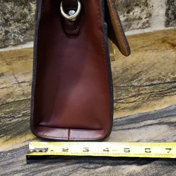 Patricia Nash Deep Red Embossed Leather Satchel - Picture 9 of 16